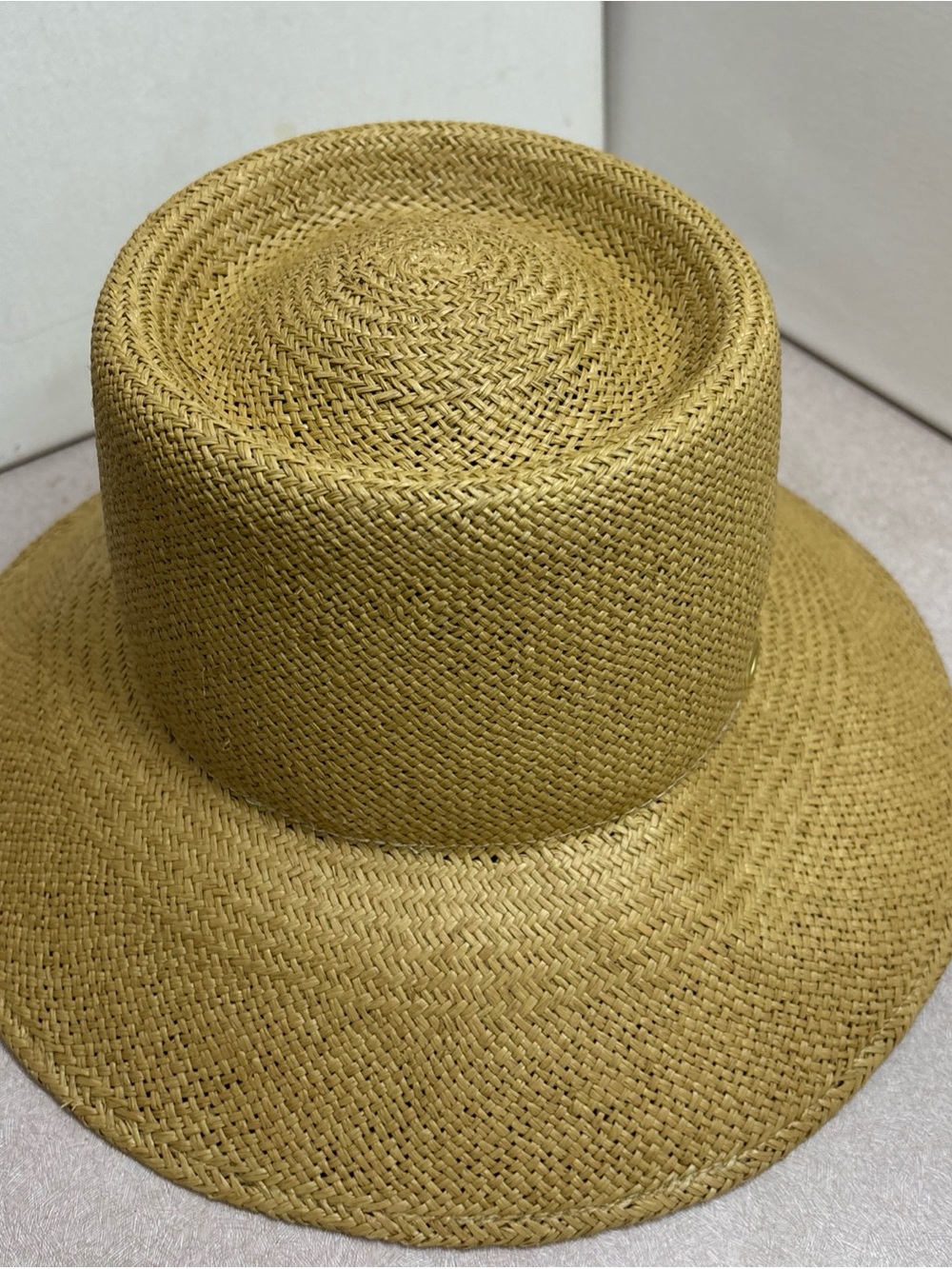 Sissy Light Women’s Straw Hand Woven Bucket Hat BOHO Summer Garden Beach Ecuador